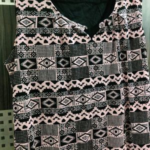 Printed Long Sleeveless Top(Women)