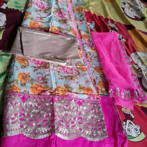 New Unstitched Ghaghra Choli With Dupatta