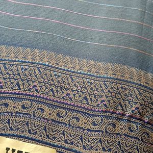 Printed Blue Saree