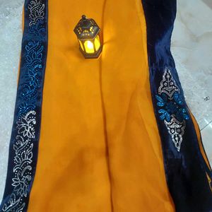 Orange 🥻 Saree Velvet Designer Blouse