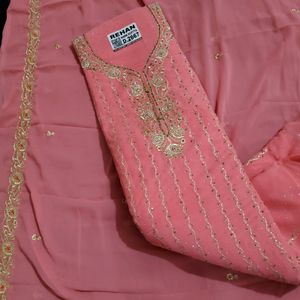 Pakistani Palazzo Semi Stitched Suit