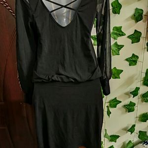 Criss Cross Black Dress