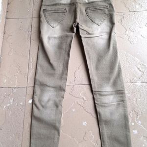 light Olive green skinny jeans new