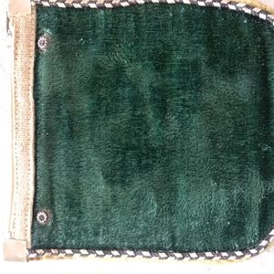 Green Velvet Pouch