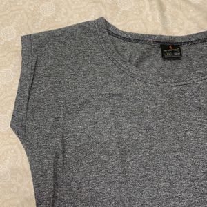 Charcoal Tshirt Cap Sleeves Never Worn