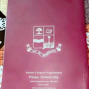 Prospectus Master's Degree  Patna University