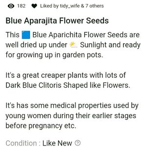 🟦 Blue Aparajita Flower Seeds.🟦🪴