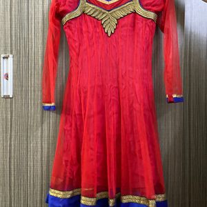 RED ANARKALI SUIT WITH SLAX ❤️