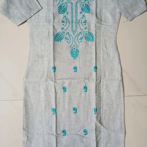 New Kurti With Stitch Work