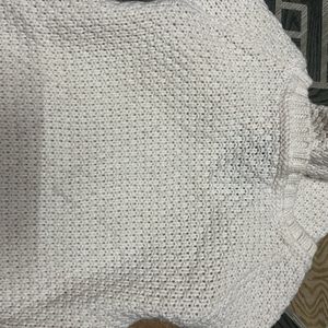 white wool sweater