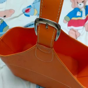 Vibrant Orange Picnic Handbag – Perfect for Stylis