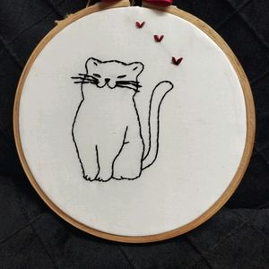 Embroidered wall hanging Hoops