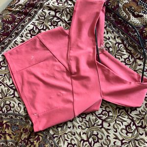 Pink Color Shoulder Less Stylish Top