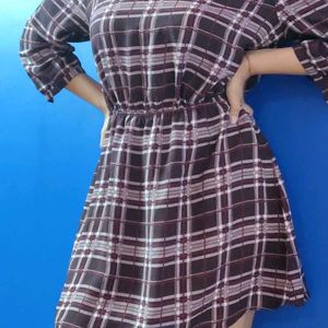 Checkerd Pattern Frock