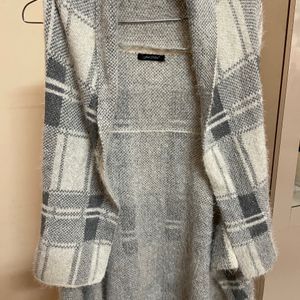 Fort Collins Checkered Front Open Cardigan