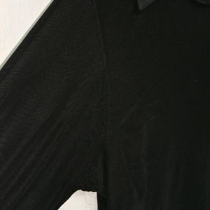 Trendy New Black Sheer Top For Women