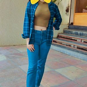 Olive Green Crop Top Only Rs.299