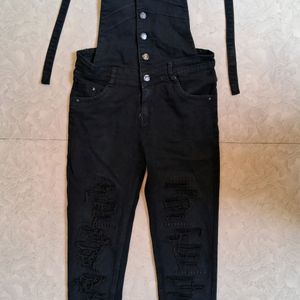 This Is A Jeans  Balck JumSuit With Top