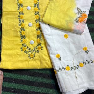 Cotton Suit With Dupatta