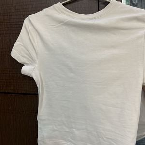 H&M Beige Crop T-shirt ! Size Xs