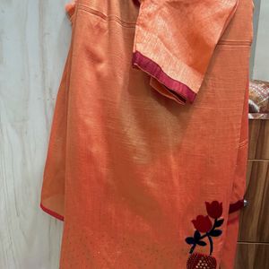 Coral Saree 🧡👌