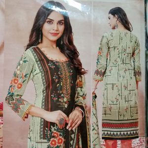 Unstitched Cotton Suit For Women