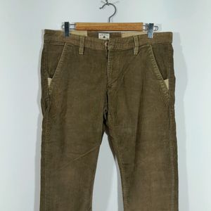 Dark Olive Green Corduroy Pant For Men's