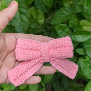 Crochet Bow Hairclip🎀🩷