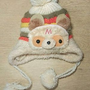 Kids Cap For Winter Warm Hat Flap Knit