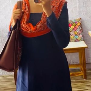 Pure handloom Navy blue kurti