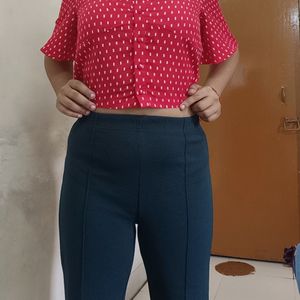 Viscose High Waist Trouser