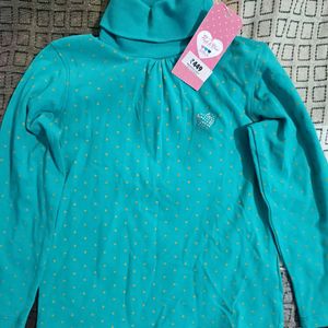Turtle Neck Full Shirt 2to4 Year Girl's