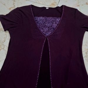 Beautiful Top With Glitter Stone