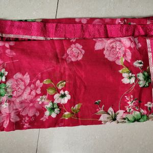 Multi Design Rose Pink Saree