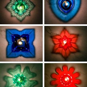 Colorful 3D Reflection Diya (Set Of 12)