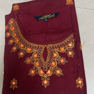 Viscose Rayon Embroidery Traditional Kurta