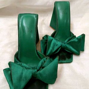 Designer Green Heels