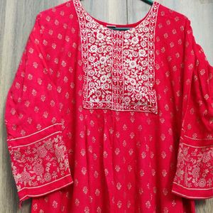 Beautiful Embroidered Red anarkali Suit