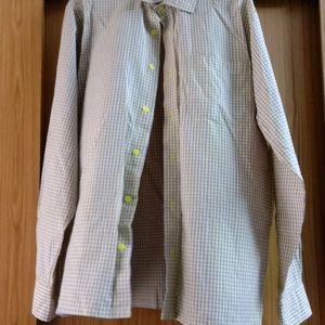 Mens Formal Checked Shirt M Size