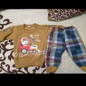 Warm T-shirt Pant Set For Boys And Girls