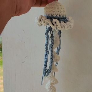 Handmade Crochet Jellyfish Keychain