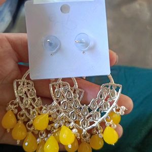 Yellow Colour Earrings