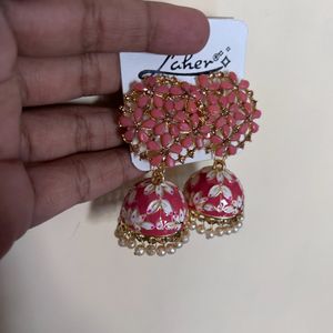 Peach Color Jhumka