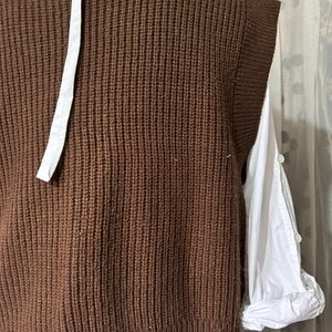 H&M Brown Knitted Vest