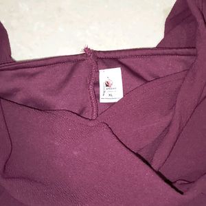 Athena Burgundy Pleated Bardot Top