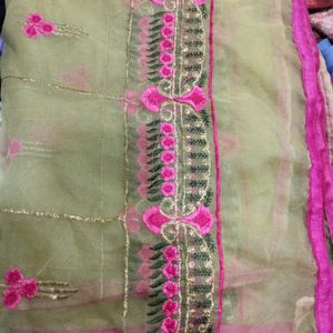 Organza Embroidered Very Beautiful Designer Duppata