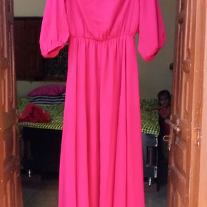 Maroon Long Gown Party Wear