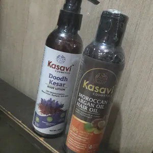 Doodhk Kesar Bodylotion &argan Hair Oil