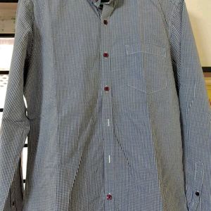 Mens Contrast Collor Checks Shirt Size 41