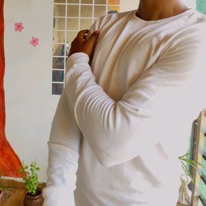 Zudio White Plain Sweatshirt